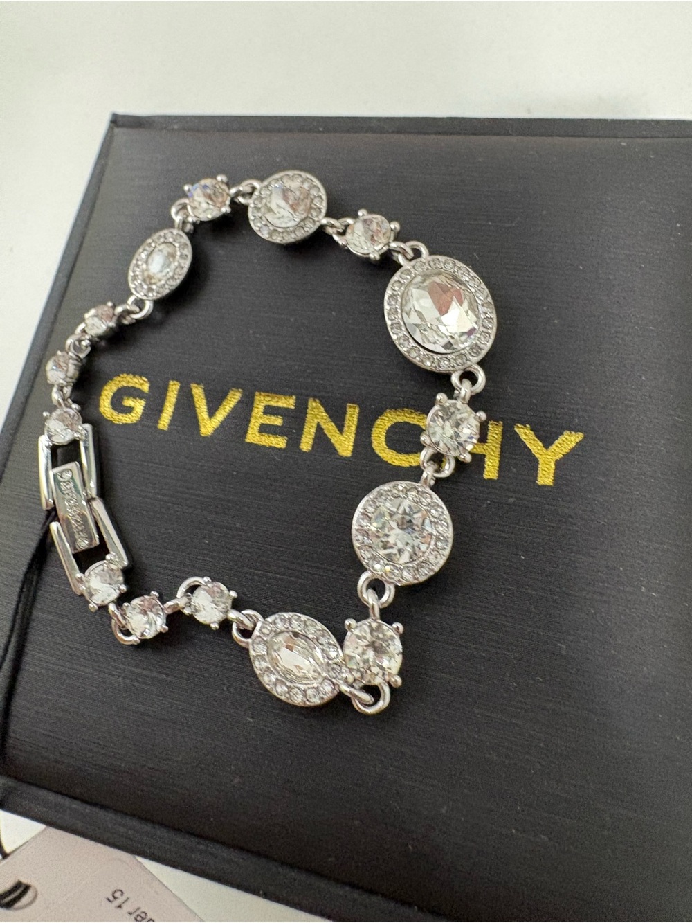 Givenchy Silver Crystal Link Bracelet - Picture 12 of 12